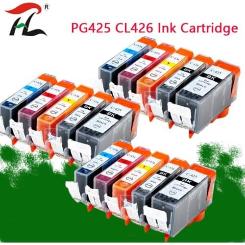 15PCS For Canon PGI425 PGI-425 CLI-426 Compatible Ink cartridge For Canon PIXMA IP4840/IP4940/IX6540/MG5140/5240/5340 Printer