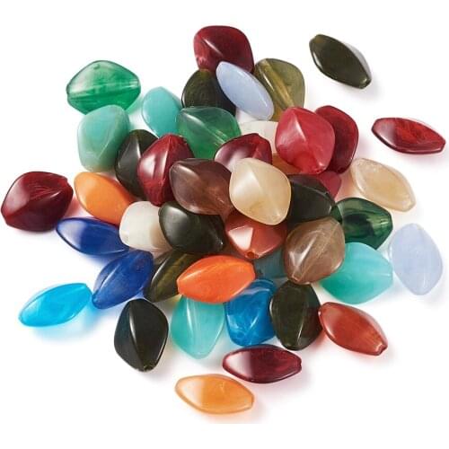 Rhombus Imitation Stone Acrylic Beads 16.5x13x8mm hole: 2mm about 700pcs/500g