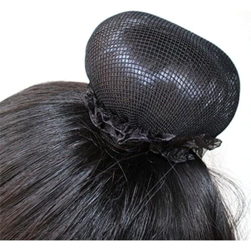 2PCs Women Ballet Dance Skating Snoods Hair Net Bun Cover Black Nylon Material