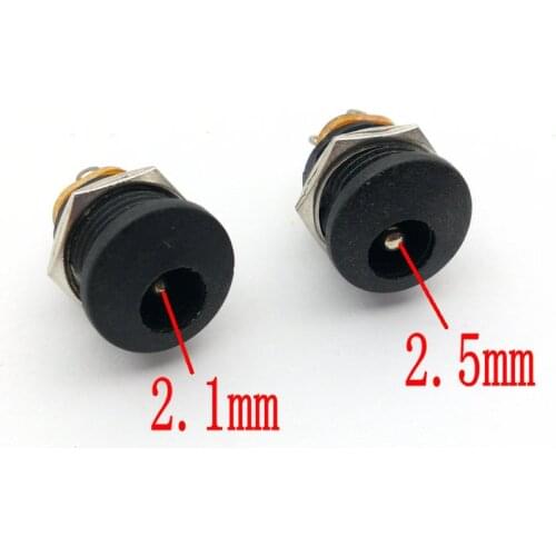 200pcs DC Power socket 5.5MM X 2.1mm/2.5MM Panel mounting CCTV connectors