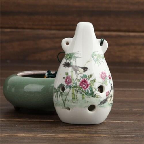 6 hole Alto F Key Ocarina Flute Handmade Ceramic Flauta Classical Musical Instruments professional 6 hole alto ocarina flute