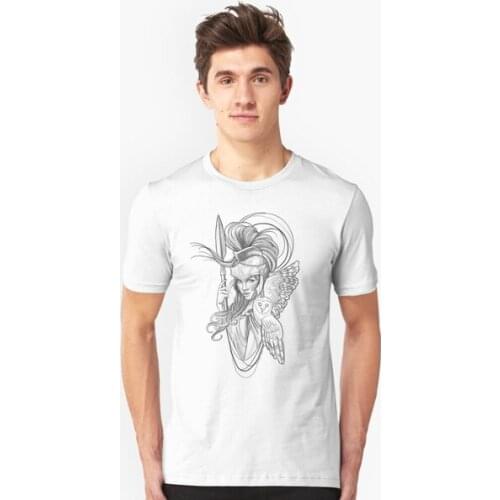 Athena goddess Slim Fit T-Shirt Tee short sleeve cotton t-shirt women and men