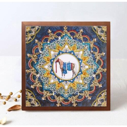 DIY 5D Special Shaped Diamond Painting Flower Horse 5D Diamond Embroidery Rhinestone Cross Stitch Kit Crystal Art Picture Gift