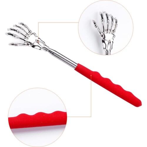 Stainless Steel Back Scratcher Telescopic Handle Itch Massager Blood Circulation Relax Health Back Scratching Tool Random