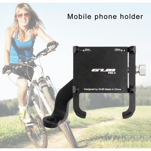 For GUB PRO2 Aluminum Alloy Mobile Phone Holder Enhanced Four-claw Design Phone Stand for Bike Motorcycle M365 Electric Scooter
