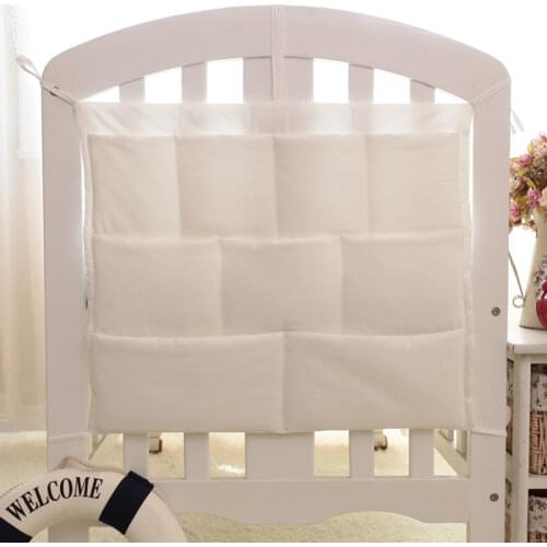 Crib Organizer Cradle Diaper Organizer for Cot Baby Bedding Set Cotton Newborn Baby Accessories Nursery Bag Bed Nappy Pocket