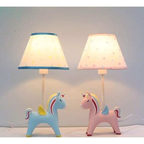 Unicorn Children Table Lamps for Living Room Bedroom Desk Lamp Kids Baby Bedside Stand Light Fixtures Boy Girls Birthday Gifts