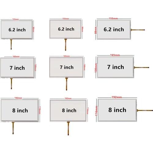 6.2/7/8 Inch Resistance Digitizer Touch Screen Panel Glass For Car DVD GPS Navigation Multimedia Replacement Parts
