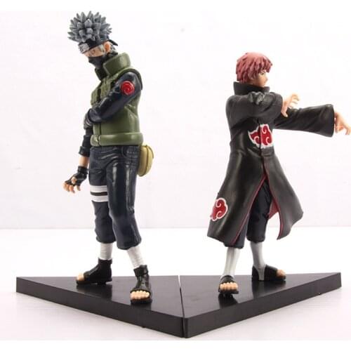 2Pcs/Set Anime Naruto Figure Sasori Hatake Kakashi Sasuke Naruto Haruno Sakura PVC Action Figure Figurine Statue Model Toy