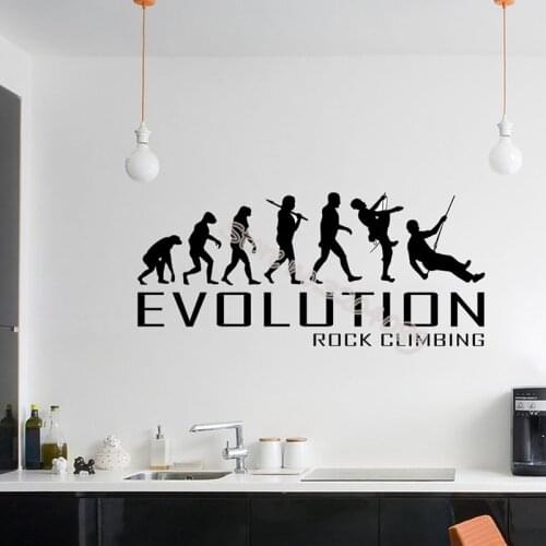 Evolution Rock Climbing Quotations Wall Stickers Vinyl Art Home Decor Mural Lettering child Bedroom Dorm Removable Decal EB303