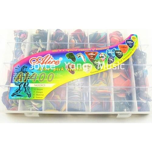 1400pcs Alice Guitar Pick World All Kind of Guitar Picks Plectrums Original Case Box Free Shipping