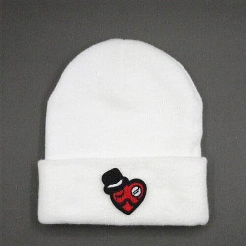 Cotton Caring Magician embroidery Thicken knitted hat winter warm hat Skullies cap beanie hat for kid men women 09