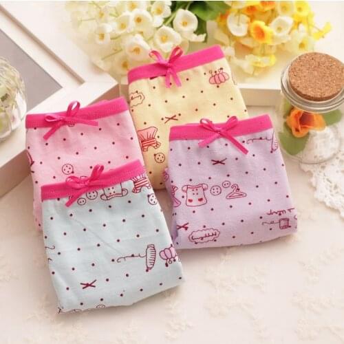 6pcs/lot 2-8years girls' cartoon panties cotton children panties child underwear 2338