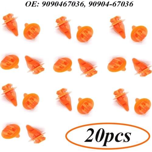 JEAZEA 9090467036 10pcs Fender Wheel Flare Moulding Clip Retainer Fasteners For Toyota Highlander Land Cruiser Tacoma Tundra