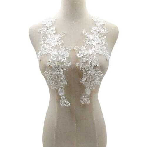 2Pcs/Lot Water-Souble Flower Lace Appliques DIY Handmade Sewing Craft Clothing Patches Accessories Material