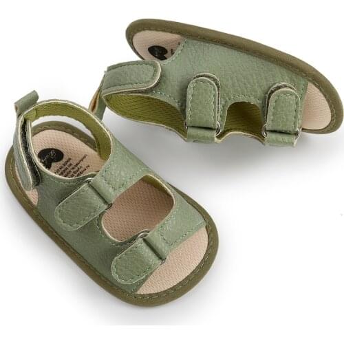 Summer Newborn Unisex Baby Sandal Girls Boys Shoe Soft Bottom Anti-slip First Walkers PU Shoes Breathable Toddler Sandal