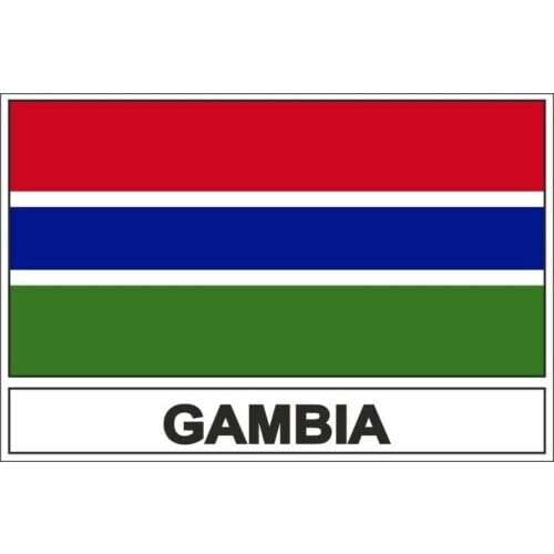 Sticker Flag Wag Gambia Stickers for Cars, Motos, Laptops, Industry
