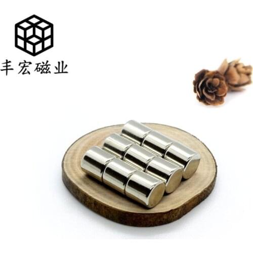 D6 * 6 customized strong magnet NdFeB 6 × 6 desk calendar photo frame round magnet cylinder strong magnetic buckle