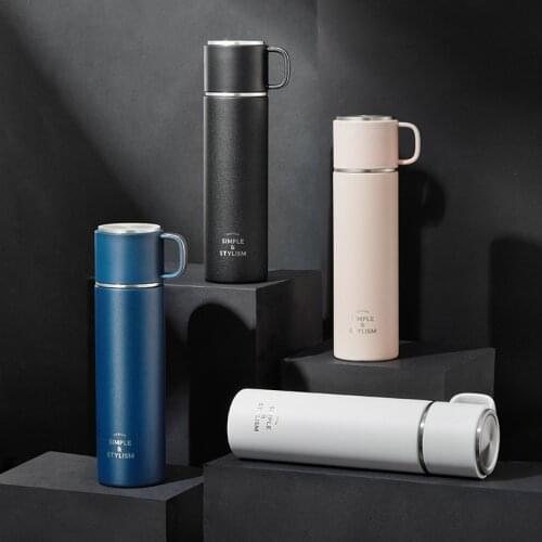 New Thermal Insulation Water Bottle 316 Stainless Steel Vacuum Flask Sealed Leak-proof Double Layer With Lid Straight Cup