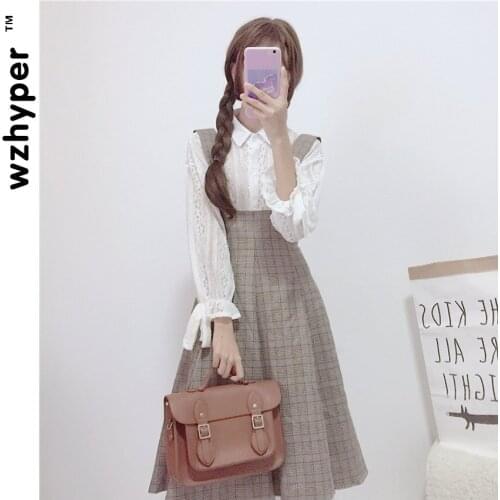 New Arrival Gothic Lolita Strap Dress Soft Sisiter High Waist Lattice Dress Women Princess Dress Girl Halloween Costume