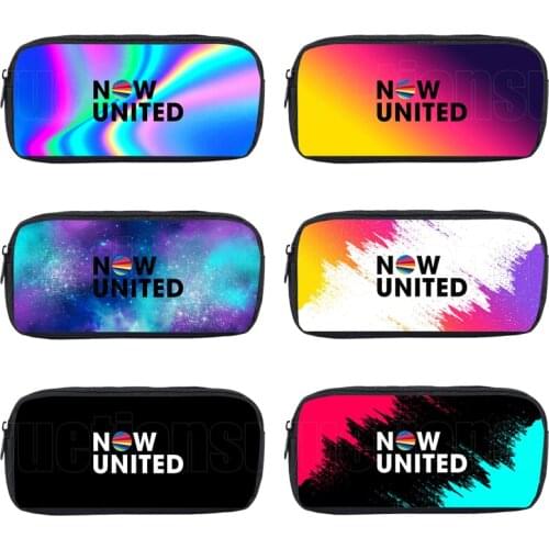 New 3D Print Now United Pencil Case NU Team Women Cosmetic Bags Children Pen Bag School Supplies Girls Makeup Bag Zipper Mochila