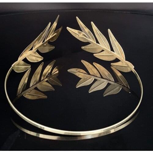 Bride Leaf Hair Hoop Europe And The United States New Baroque Crown Hair Accessories Popular Forest Metal Headdress