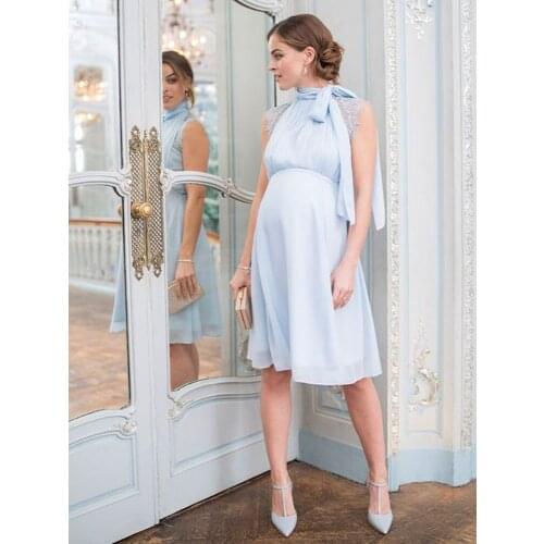 Women Pregnant Dress Lace Long Maxi Dress Maternity Gown Photography Props Clothes Party Wedding Dress