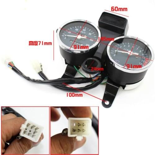 E0349 Motorcycle Speedometer Tachometer For Suzuki GN125 HJ125-8 Electronic Mechanical Instrument Display Assembly ABS Plastic