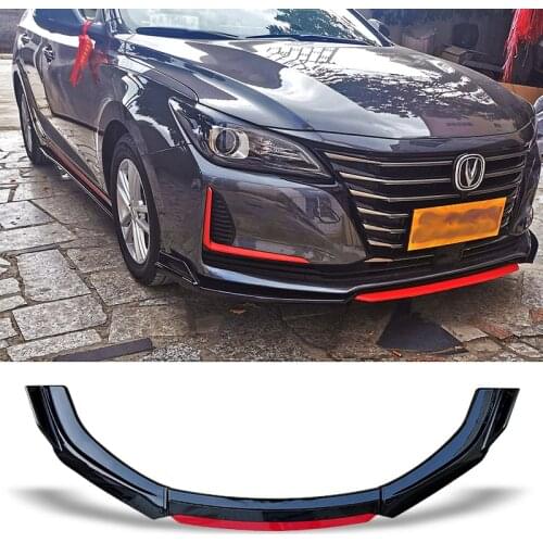 Front Bumper Spoiler For CHANGAN RAETON CC 2020 21 Carbon Surface Protector Plate Lip Body Kit Chin Shovel