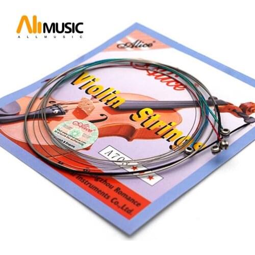 10SET Alice A703 Violin String Stainless Steel Steel Core White Bronze Wound Violin String Violin Parts