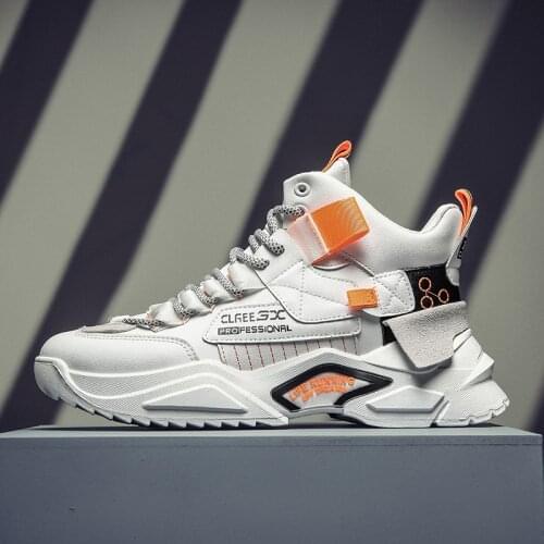 Trend Mens Casual Shoes Street Style Mens Chunky Sneakers Autumn Men Casual Trainers 2021 Fashion Man Platform Shoes Footwear