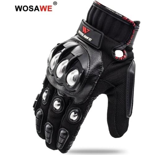 WOSAWE Touchscreen Motorcycle Full Finger Gloves Protective Gear Racing Riding Motorbike Moto Motocross Hard Knuckle Gloves