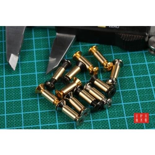 10sets lot M4*6 screw Tactics lock Rivet Knife DIY tools material Knife handle plate Fastening