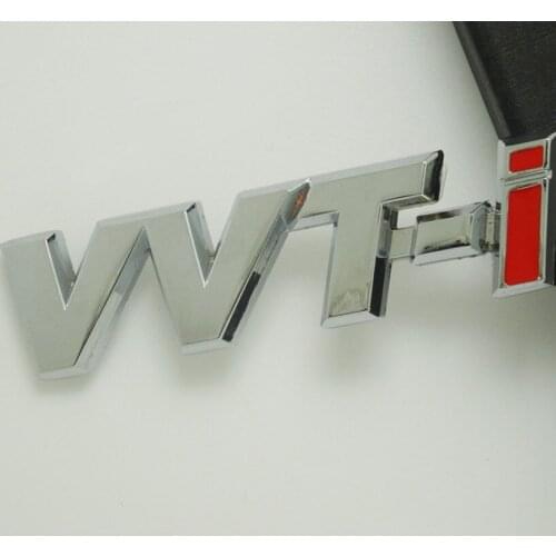 1Pc for Toyota Corolla Side Stick Ralink VVT-i VVTi Logo Chrome Metal Silver Strip Car Fender Sticker Side Emblem Badge