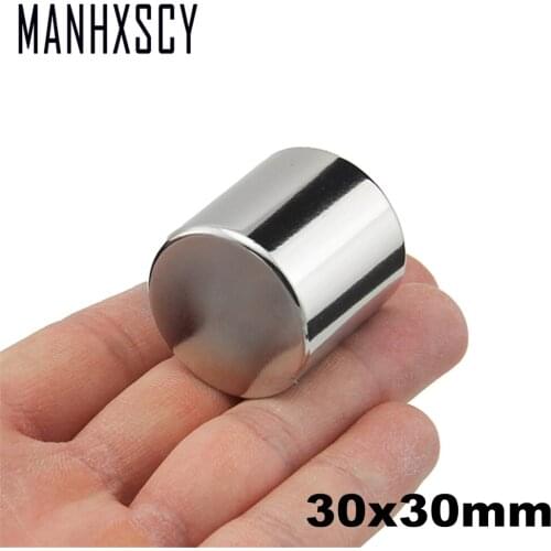 1pcs Neodymium N35 Dia 30mm X 30mm Strong Magnets Tiny Disc NdFeB Rare Earth For Crafts Models Fridge Sticking magnet 30x30mm