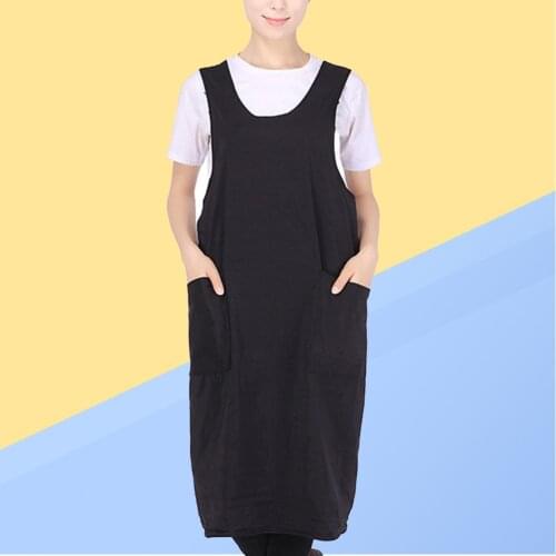 1pc Barbers Aprons Professional Salon Hair Stylist Apron with Pockets Waterproof Hairdresser Cape (Black)