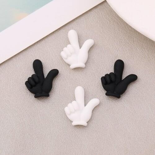 10 PCS 27x25mm Cartoon Finger Palm Resin Accessories For Handmade Material DIY Jewelry Making