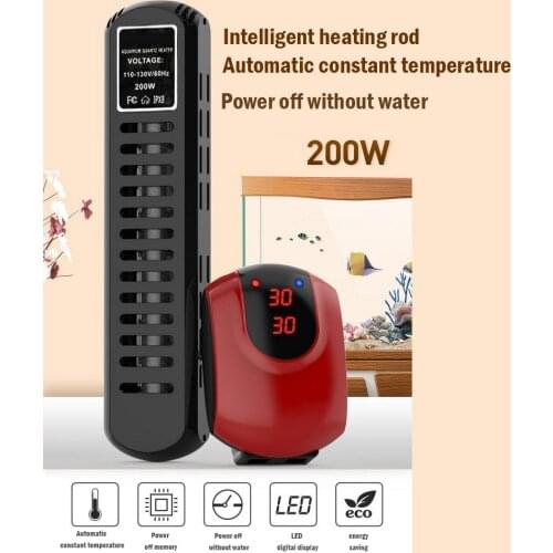 110v Fish Tank Heater American Standard Automatic Thermostat Heating Rod LED Display Digital Adjustable Water Heating Rod