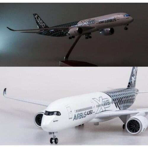 47CM 1/142 Scale Airplane Airbus A350 Prototype XWB Airline Plane Model W Light Wheel Diecast Plastic Resin Plane For Collection