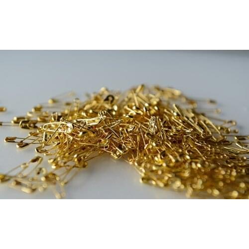 500pcs 1.8cm/18mm Colored Small Gold Hijab Stainless Steel Safety Pins Pins Needles Free Shipping