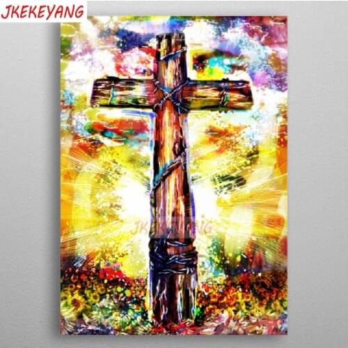 5D DIY square/round Diamond painting Religious cross Cross Stitch Diamond Embroidery Pattern Rhinestone J2397