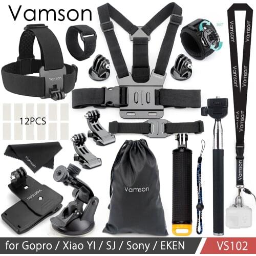 Vamson for Gopro Hero 6 5 4 Accessories Neck Strap Mount Adapter for Go pro for yi 4k for EKEN for SOOCOO for SJCAM Camera VS102