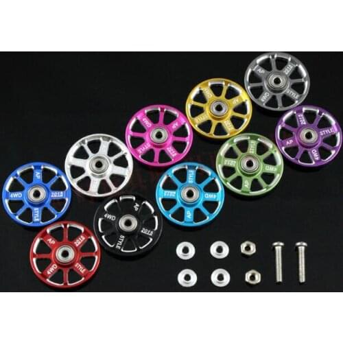 Free Shipping 4pcs 19mm Aluminium alloy ball-race Rollers for Tamiya 4wd mini RC car spare parts 15464