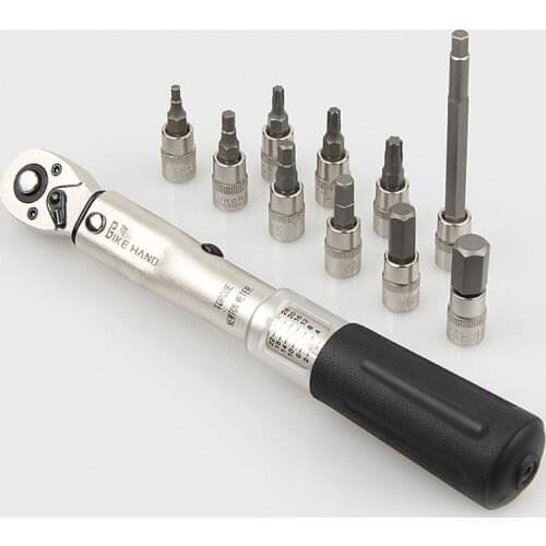 BIKEHAND YC-617-2S Bicycle Torque Wrench 1/4"DR 2-24Nm Screw Bolts Tightness Tool Cycling Repair Service Kits Screwdriver Value