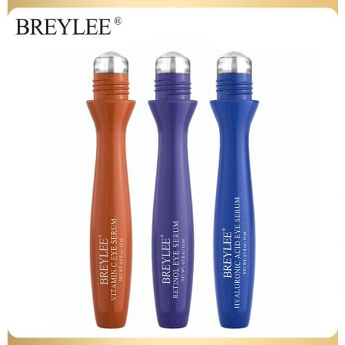 BREYLEE Roller Eye Serum Series Vitamin C Retinol Hyaluronic Acid Remove Dark Circles Eye Bags lifting Moisturizing Eye Cream