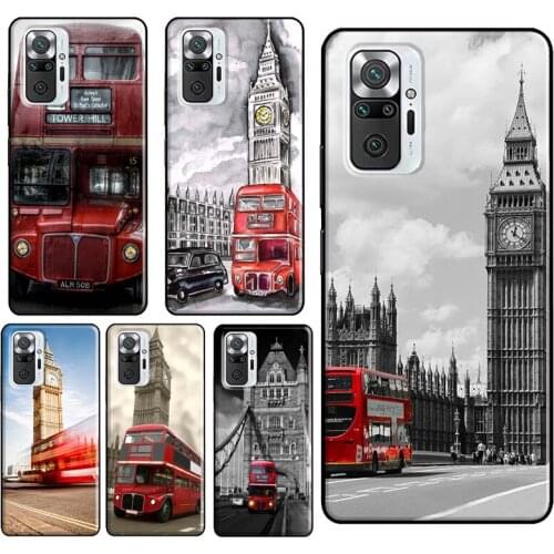 London Red Bus Big Ben Phone Case For Xiaomi Redmi Note 10 Pro Note 9 Pro Note 8 Pro 8T 9S 7A 8A 9A 9C 9T Cover