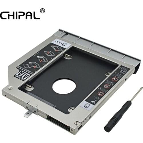 CHIPAL 2nd HDD Caddy 9.5MM SATA III SSD HDD Case Customized for HP ProBook 440 445 450 455 470 G0 G1 G2 DVD-ROM Optical Bay