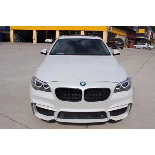 Crazy2021 Fit For Five 11-15 w Series F10f18 Refitted 18 Crossover M5 Big Surround Front and Rear Bumper Exhaust Leaf Plate