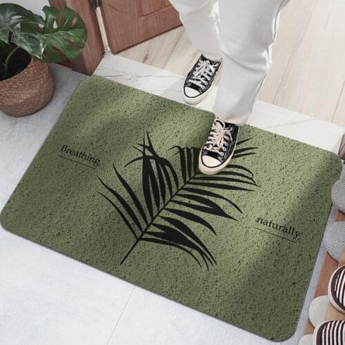 Decor Green PVC Anti-slip Home Doormat Living Room Mat Kitchen Mat Bath Mat Entrance Door Mat Carpet Custom DIY Shape Mat Carpet