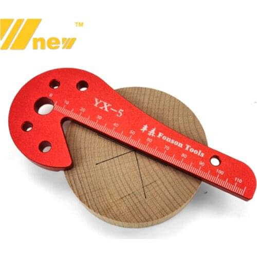 Aluminum Alloy Woodworking Center Scriber Round Bar Square Wood Center Draw Line 45 and 90 Degrees Right Angle Scribing Gauge